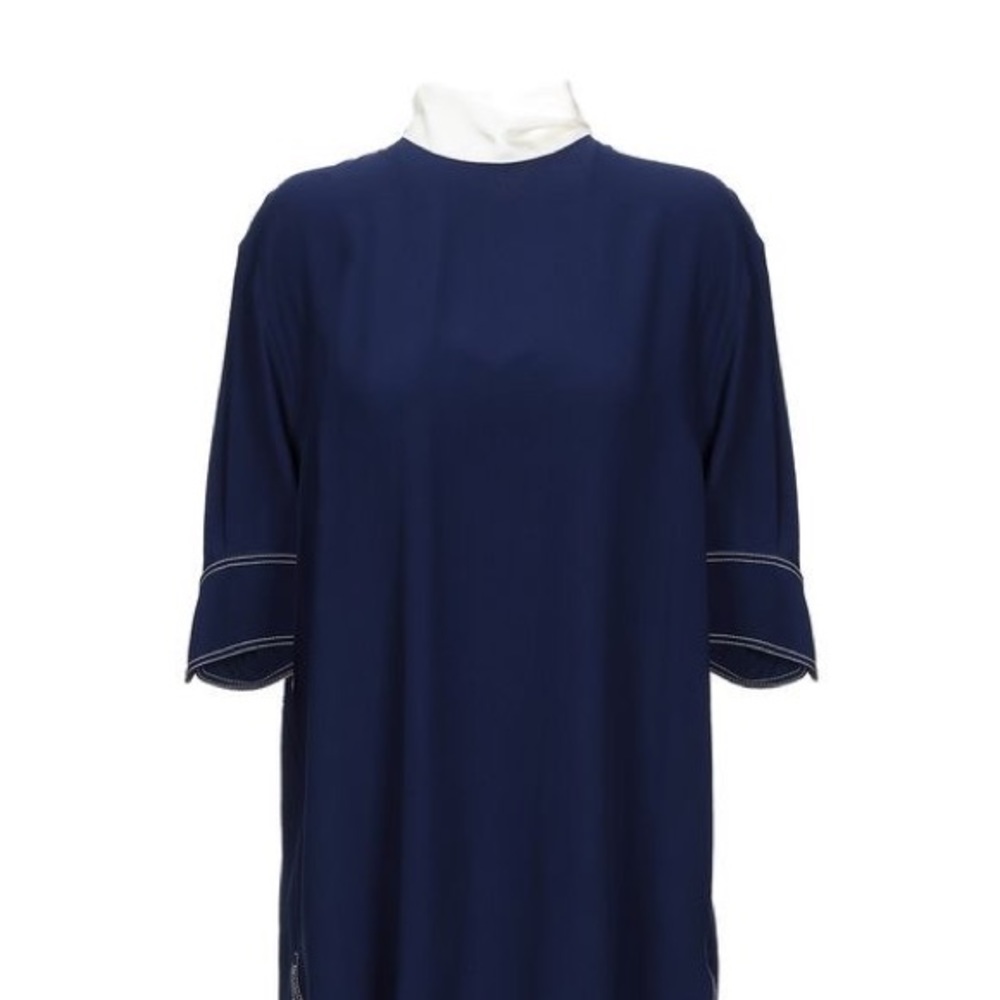 Marni, silk/satin trim Blue blouse